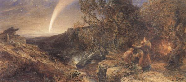 Samuel Palmer The Comet of 1858,as Seen from the Heights of Dartmoor Spain oil painting art
